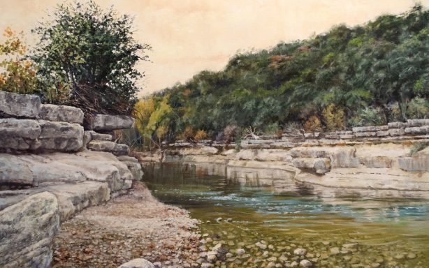 Pintura de un arroyo en Texas