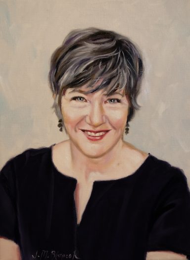 Julie, pintura al oleo